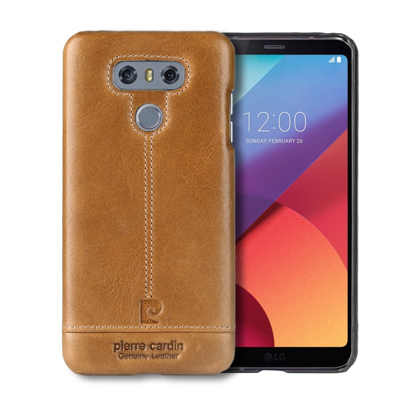 เคส LG G6 PIERRE CARDIN PCL-P03 ฝาหลังพลาสติกหุ้ม เคสหนังแท้ คุณภาพดี