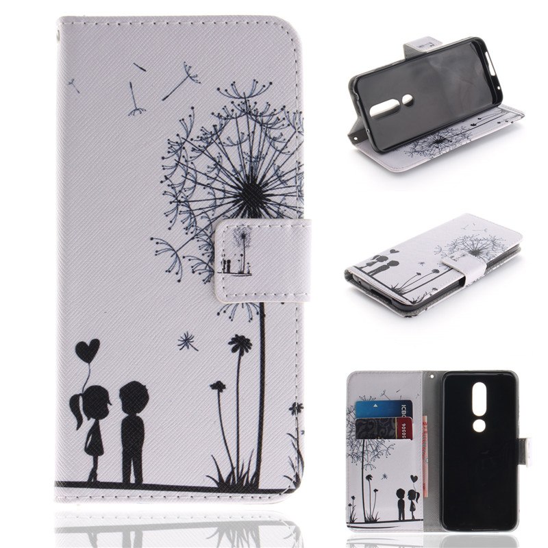 เคส Nokia 6.1 Plus / X6 #เคสฝาพับรูปแบบกระเป๋าสตางค์หนัง PU พิมพ์ลายสวยงามน่ารักๆ