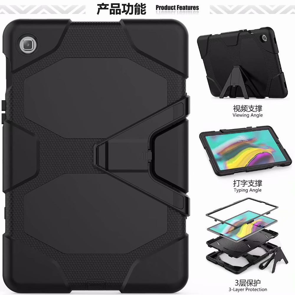 เคส Samsung Galaxy Tab S5e SM-T720 SM-T725 #เคสฝาหลังไฮบริดกันกระแทก ซิลิโคน+พลาสติกกันกระแทกมีขาตั้ง Shockproof Heavy Duty Armor