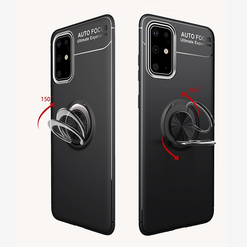 Case Samsung Galaxy S10 Lite #เคสฝาหลัง TPU Finger Ring Kickstand (แผ่นโลหะแบบ Built-in)