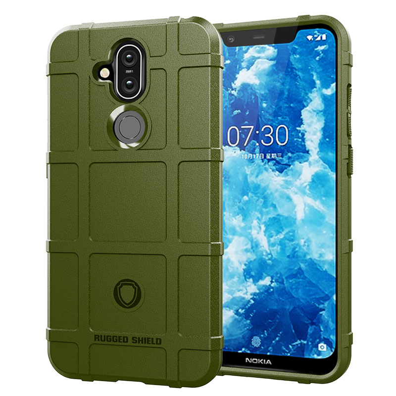 Case Nokia 8.1 / X7 #เคสฝาหลัง Rugged Shield Series Soft Silicone Shock Absorption Matte กันกระแทก