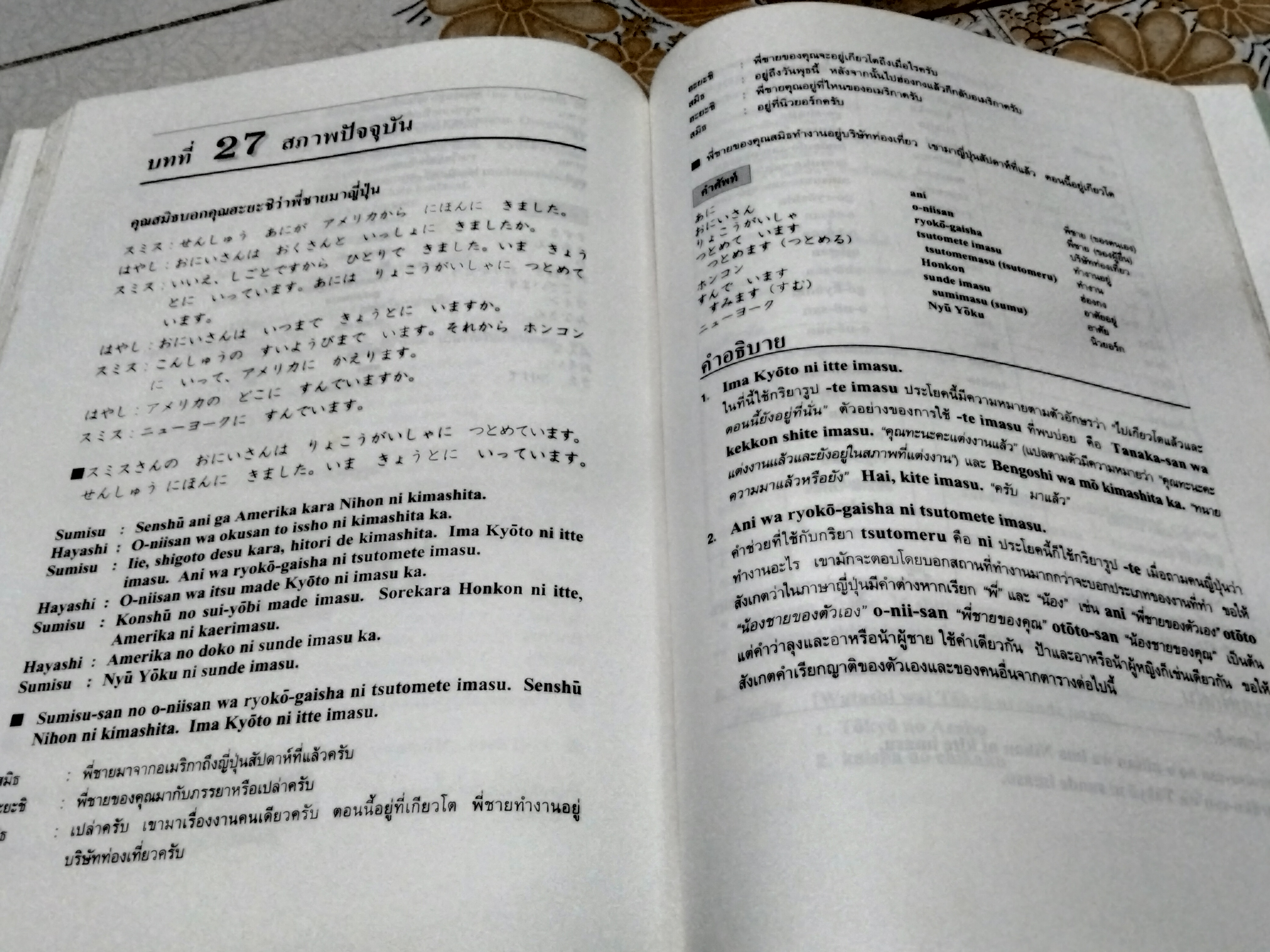 Japanese for busy people (ฉบับภาษาไทย) ตรีทิพย์ รัตนไพศาล และ สมจิตร์ สิริรัตนวิทย์, แปลร่วม