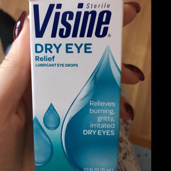 บรรเทาอาการแสบร้อน ตาแห้ง และระคายเคืองตา Dry Eye Relief, Lubricant Eye Drops, Sterile 15mL,30mL (Visine®)