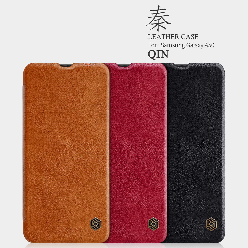 เคส Samsung Galaxy A50 / A50s / A30s #เคสแบบฝาพับ NILLKIN แท้รุ่น Qin Series Card Slot คุณภาพดี