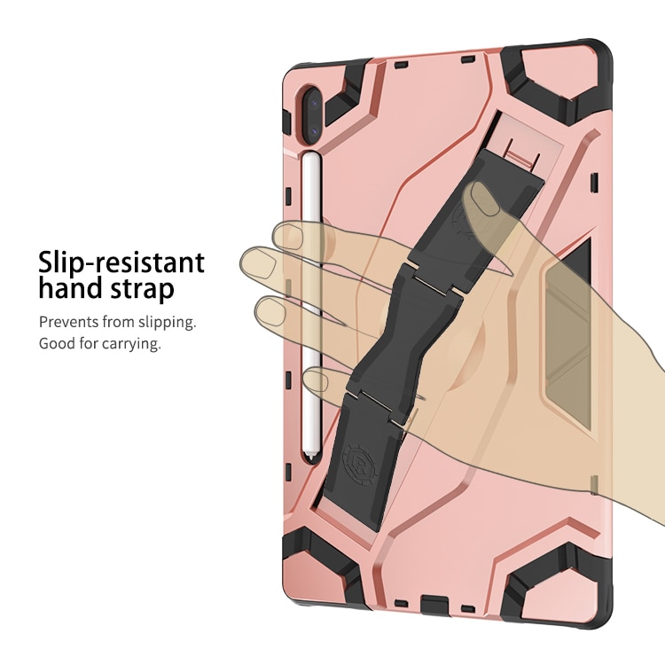 Case Samsung Galaxy Tab S6 SM-T860 SM-T865 #เคสฝาหลังกันกระแทกมีที่สวมนิ้ว Shield Style Strap Kickstand