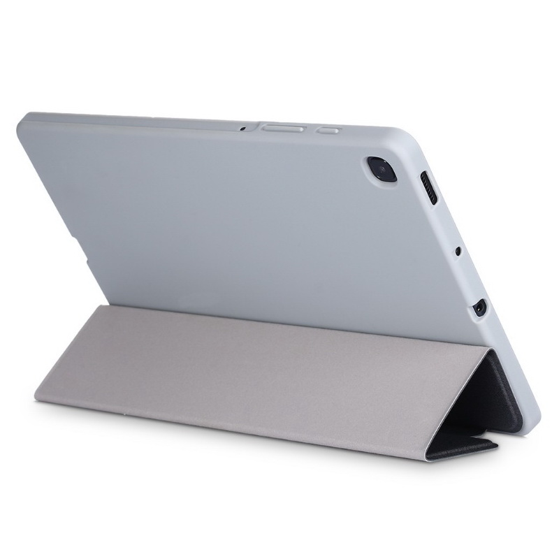 Case Samsung Galaxy Tab S6 Lite 10.4 SM-P610 P615 P617 #เคสฝาพับหนัง PU แบบ 3 พับมีช่องเก็บปากกา Soft TPU Tri-fold Stand Leather Smart Tablet