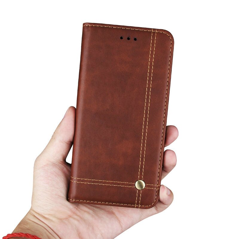 Case Oppo Reno 2F #เคสฝาพับหนัง PU Crazy Horse Texture Retro Leather Auto-absorbed Wallet คุณภาพดี