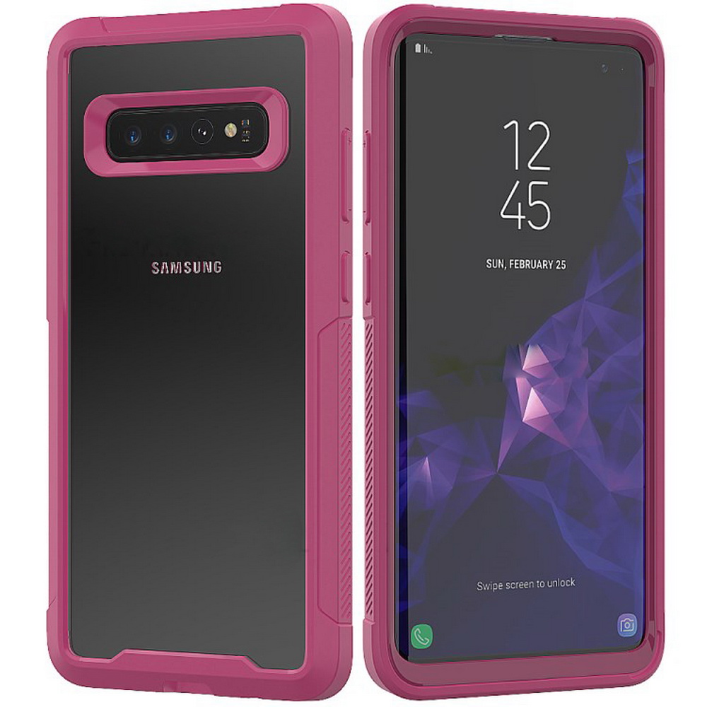 Case Samsung Galaxy S10 #เคสฝาหลังใสขอบกันชนไฮบริด TPU Bumper + PC + Clear Acrylic