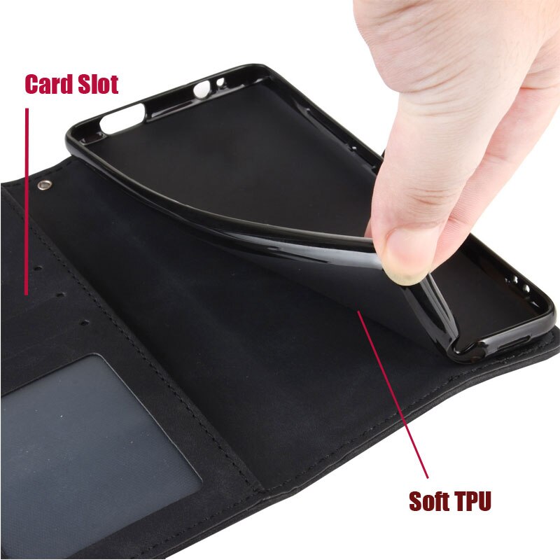 เคส OPPO A15 #เคสฝาพับหนัง PU มีที่เสียบการ์ดหลายช่อง Multiple Card Slots PU Leather Cover