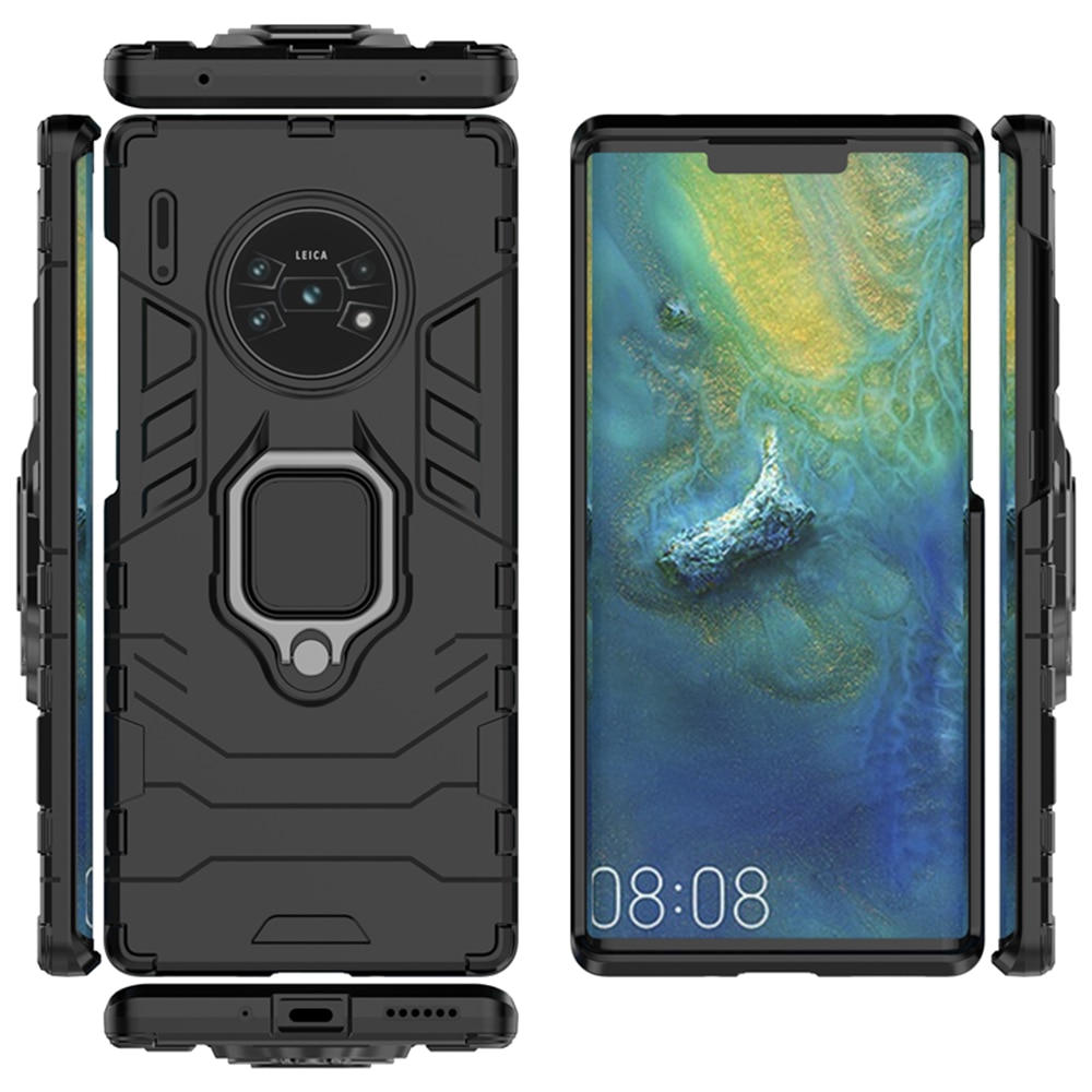 Case Huawei Mate 30 Pro #เคสฝาหลังพลาสติกแข็ง +TPU Hybrid Case มีแหวนสวมนิ้วโลหะ