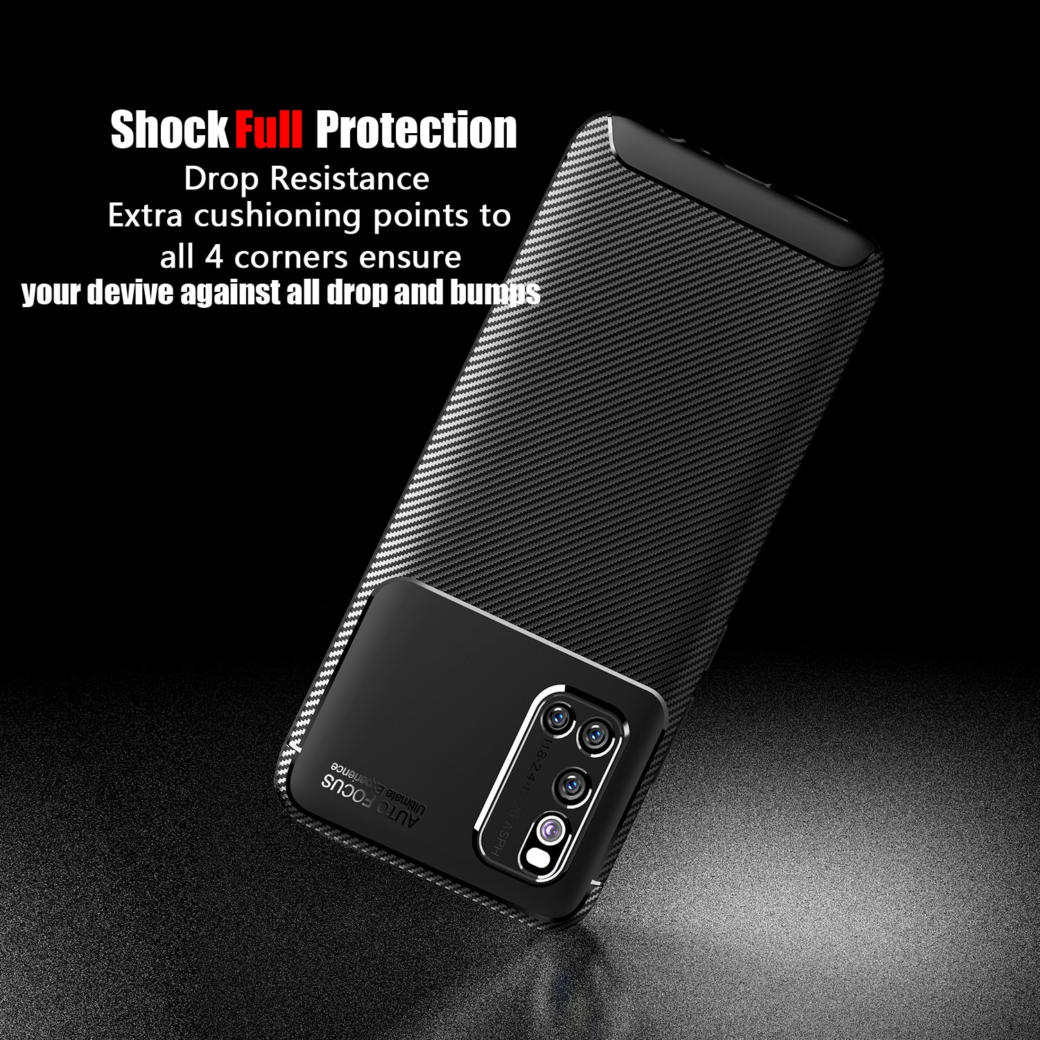 Case Vivo V19 #เคสฝาหลังนิ่ม Carbon Fiber Anti-drop TPU Protection