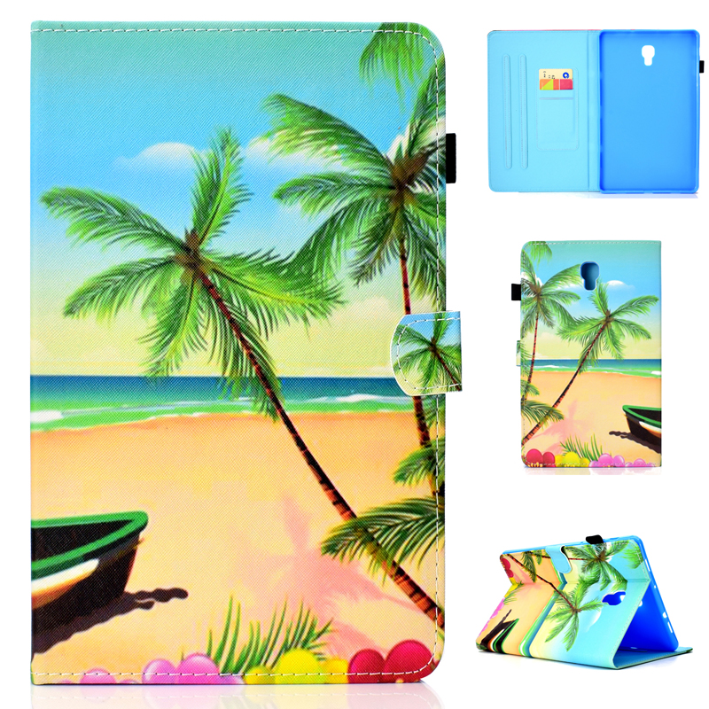 Case Samsung Galaxy Tab A 10.5 (2018) T590 T595 #เคสฝาพับหนัง PU พิมพ์ลาย Patterned Card Holder Stand Leather