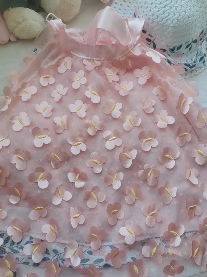 มินิเดรสฟรุ้งฟริ้งดอกผีเสื้อ สำหรับน้อง6เดือนถึง4ขวบ