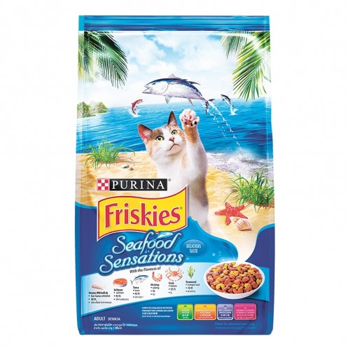 Friskies อาหารเม็ดแมว รสซีฟู้ด 19kg (ฟ้า)
