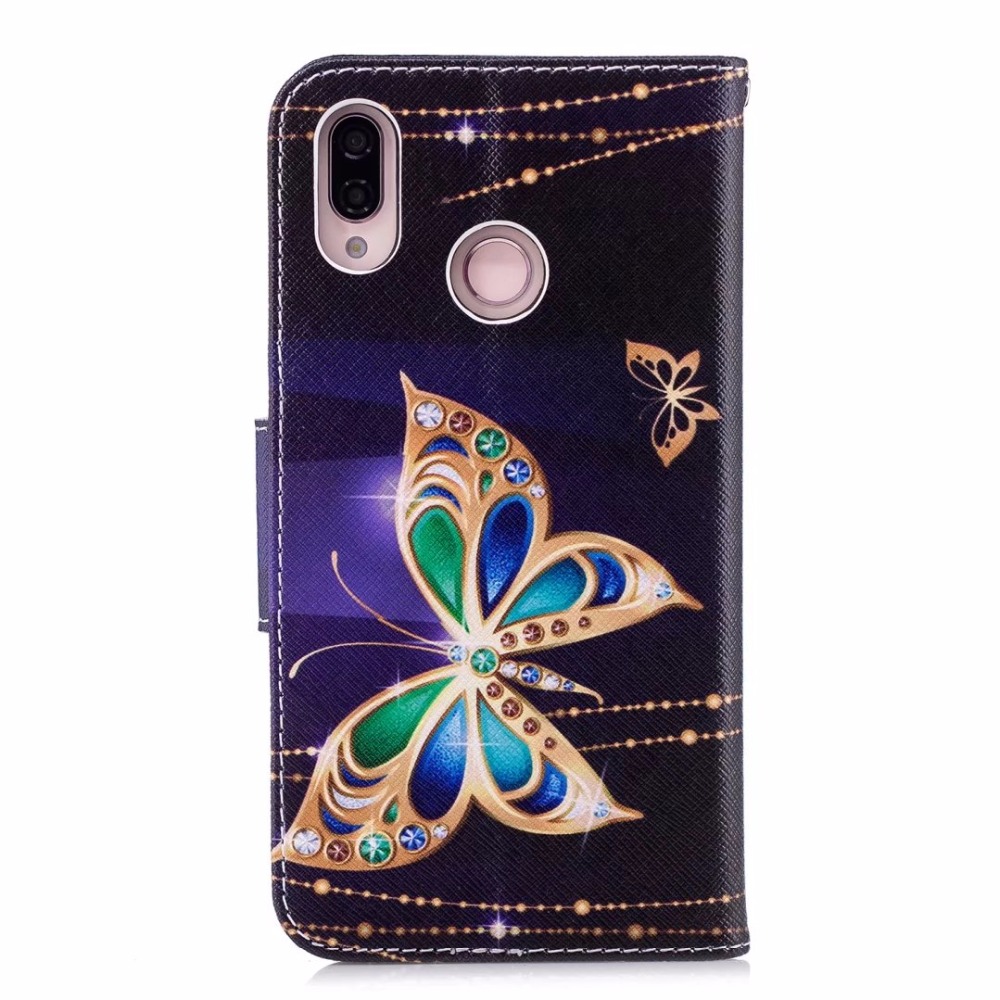 Case Huawei P20 Lite/Nova 3e #เคสฝาพับสไตล์กระเป๋าสตางค์พิมพ์ลายสวยๆ Pattern Printing Magnetic Leather