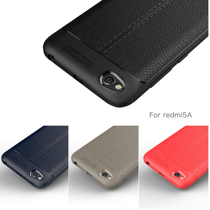 Case Xiaomi Redmi 5A #เคสฝาหลังผิวลิ้นจี่ช่วยป้องกันลายนิ้วมือและกันลื่นได้ดี