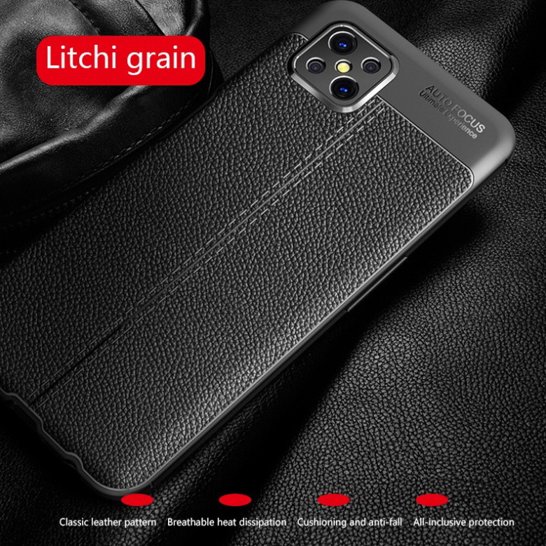 Case OPPO Reno 4Z 5G #เคสฝาหลัง TPU ผิวลิ้นจี่ช่วยป้องกันลายนิ้วมือและกันลื่นได้ดี