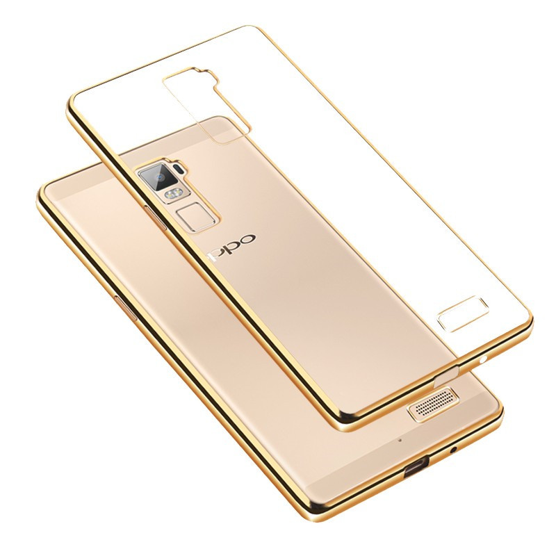 Case OPPO R7 Plus #เคสฝาหลัง TPU นิ่มโปร่งใสขอบเงากันรอยขีดข่วนได้ดี