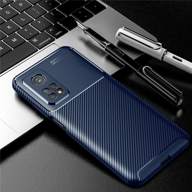 Case Xiaomi Mi 10T #เคสฝาหลังนิ่ม Carbon Fiber Anti-drop TPU Protection