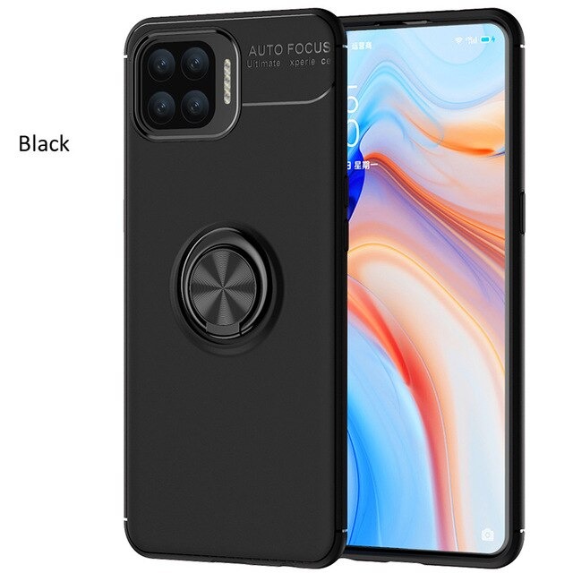 เคส OPPO A93 #เคสฝาหลัง TPU Finger Ring Kickstand (แผ่นโลหะแบบ Built-in)