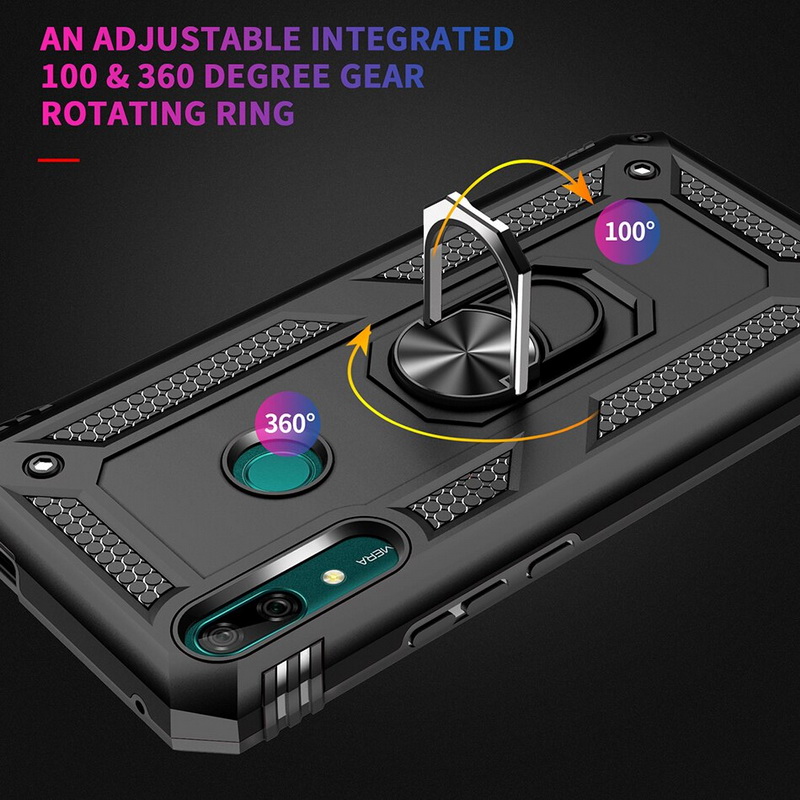 Case Huawei Y9 Prime 2019 #เคสฝาหลัง Hybrid TPU+PC มีแหวนสวมนิ้ว(พร้อมส่ง)