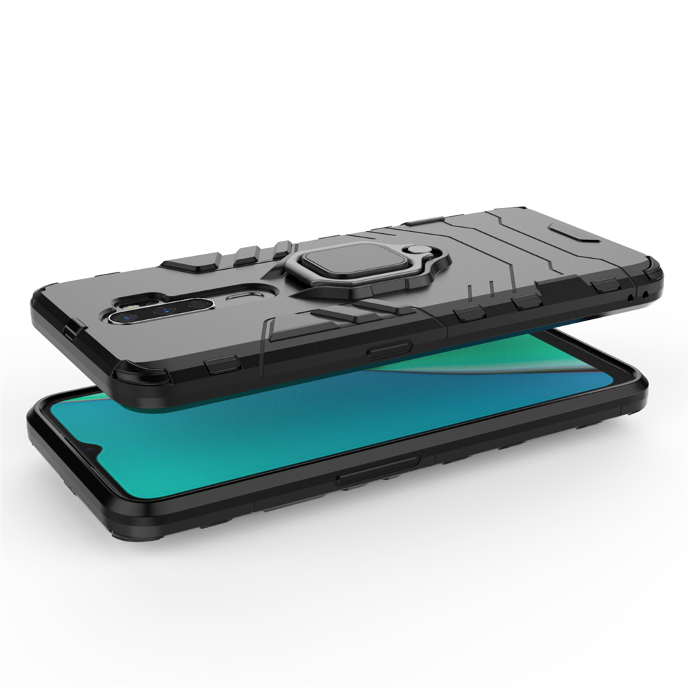 Case OPPO A9 (2020) / A5 (2020) #เคสฝาหลังพลาสติกแข็ง +TPU Hybrid Case มีแหวนสวมนิ้วโลหะ