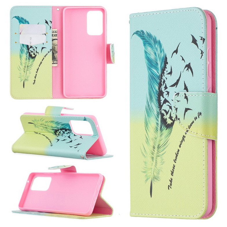 Case Samsung Galaxy A72 / A72 5G #เคสฝาพับกระเป๋าสตางค์หนัง PU พิมพ์ลาย Pattern Printing PU Leather Wallet