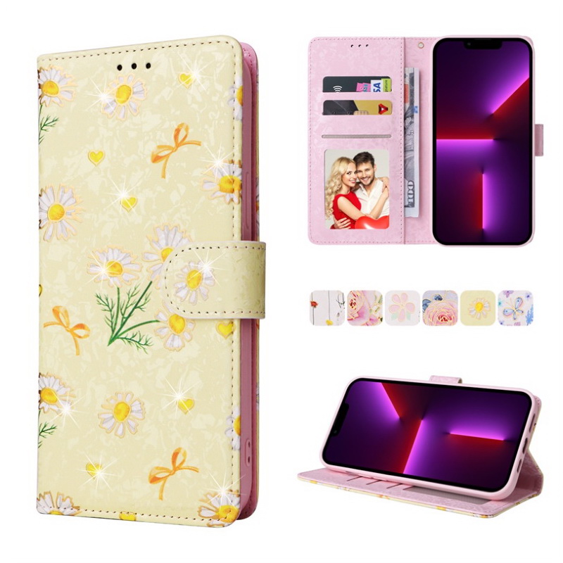 เคส SamsungGalaxy A54 5G #เคสฝาพับหนัง PU ลายดอกไม้สวยๆ มีช่องใส่บัตร (สินค้าตัวอย่างสินค้าจริงตรงตามรุ่น)