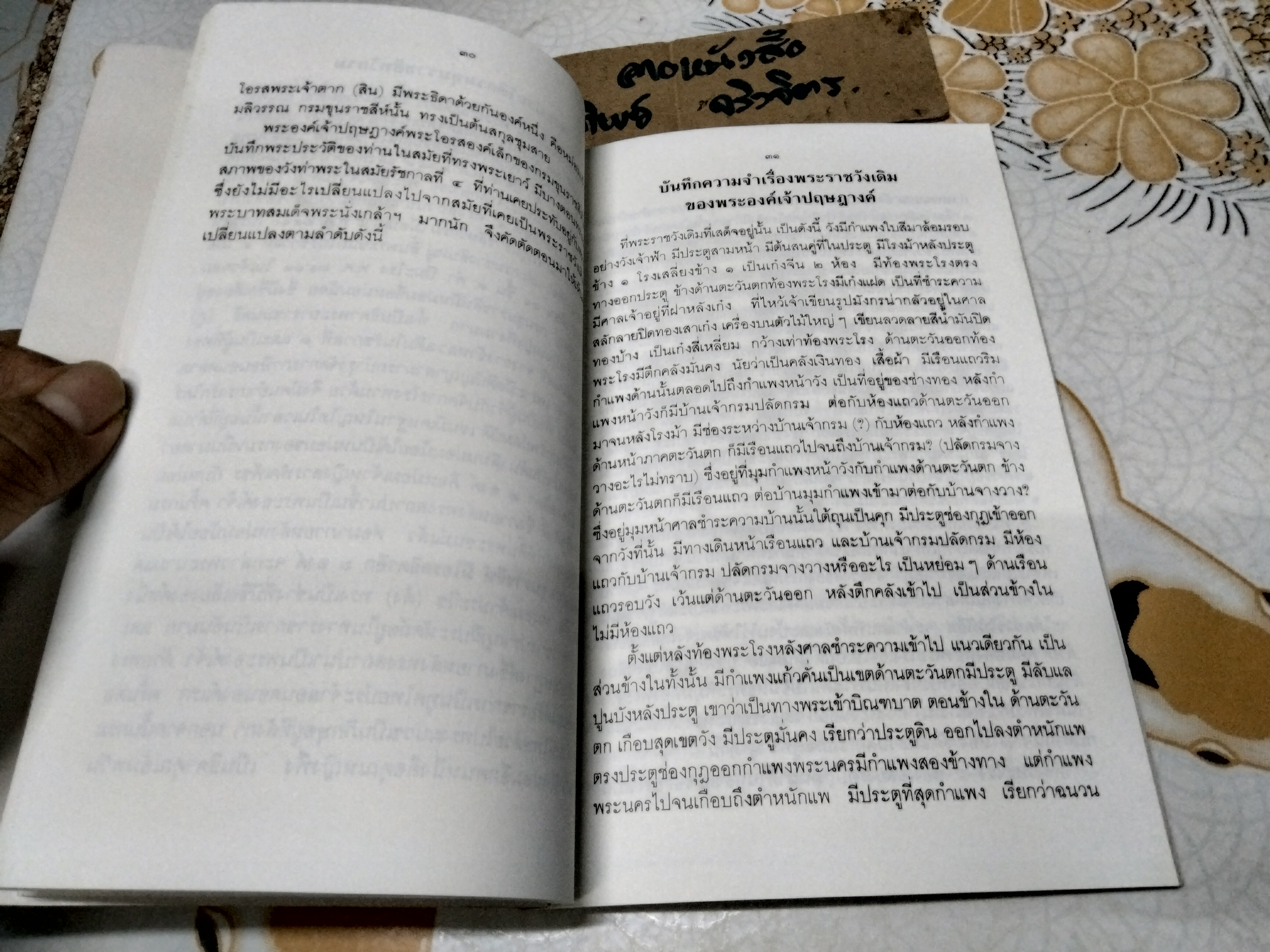 ป้าป้อนหลาน หม่อมเจ้าหญิง ดวงจิตร จิตรพงศ์ บันทึก พิมพ์เป็นที่ระลึกในงานพระชันษาครบ 7 รอบ (พิมพ์เป็นครั้งที่ 2 26 กันยายน 2535)