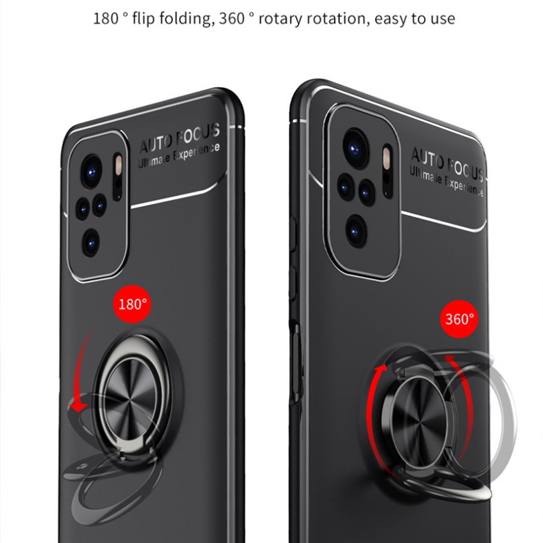 เคส Redmi Note 10 4G #เคสฝาหลัง TPU Finger Ring Kickstand (แผ่นโลหะแบบ Built-in)