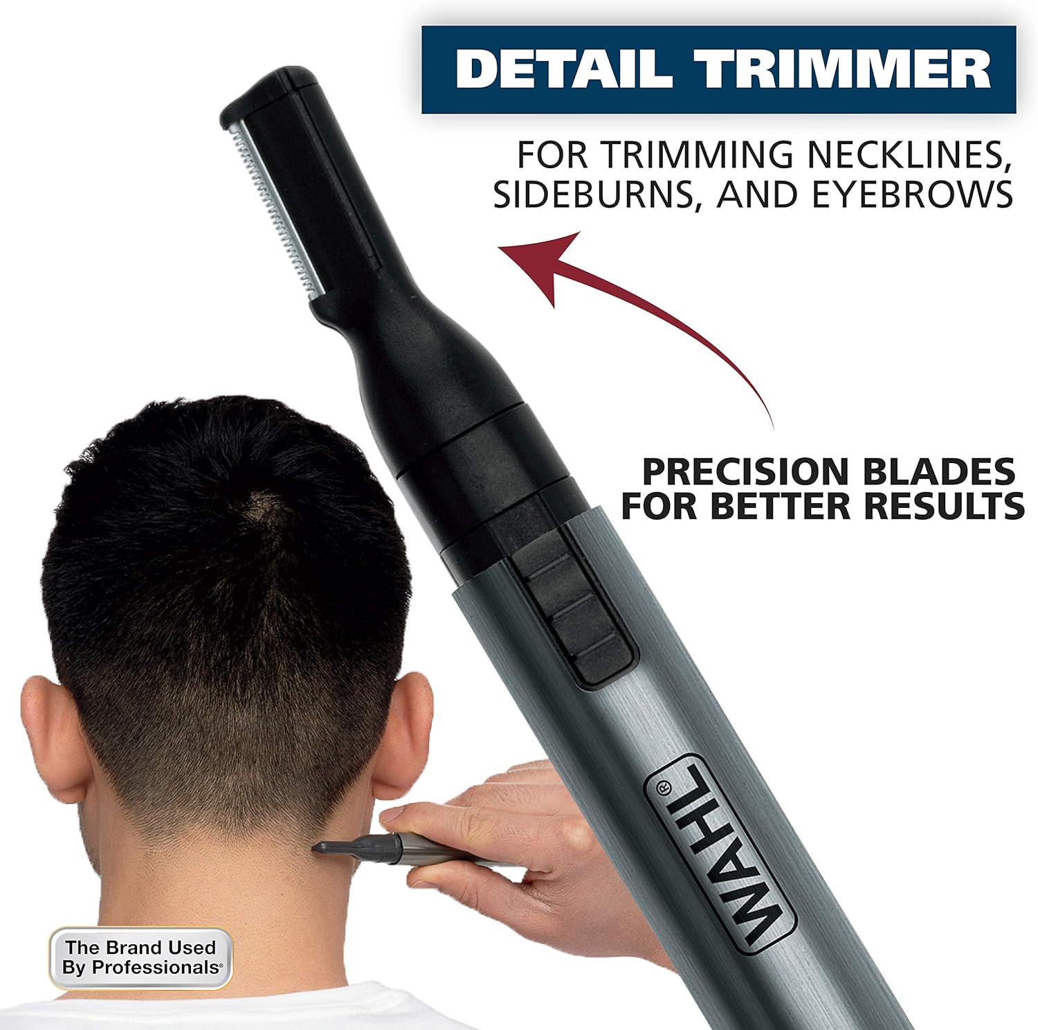 Wahl® Micro GroomsMan Powerful Precision 2 in 1 Detailer Model.5640-600 ตัดแต่งขนในหู จมูก คิ้ว ถอดหัวได้ กันน้ำ