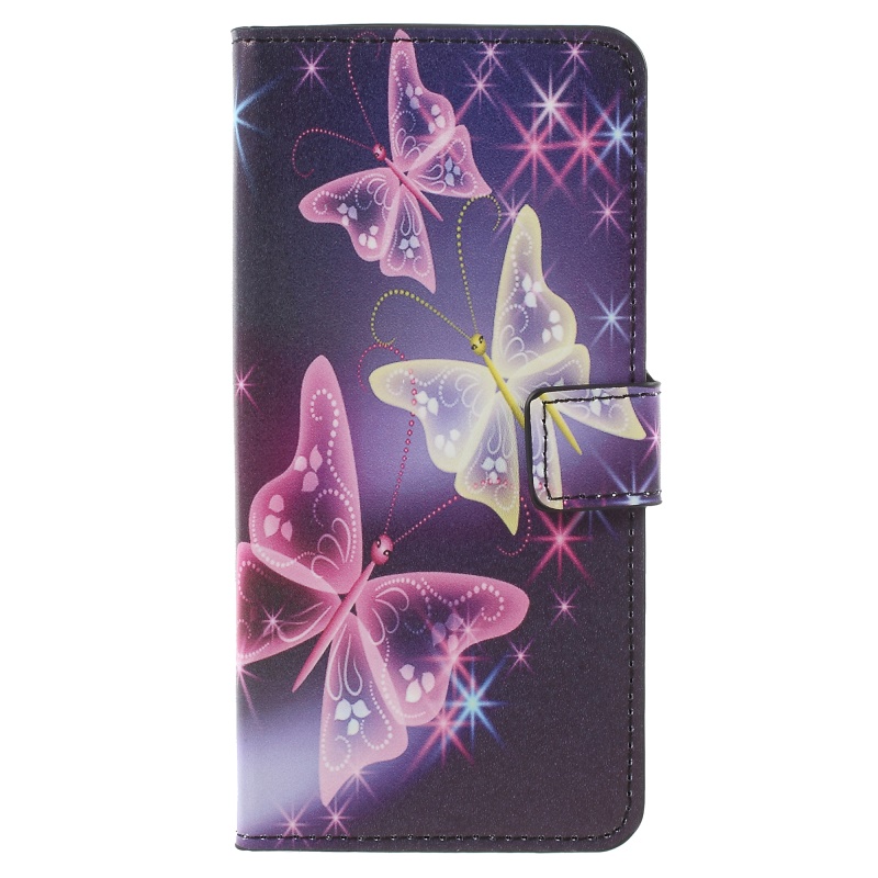เคส Samsung Galaxy A8 Plus (2018) #เคสฝาพับสไตล์กระเป๋าสตางค์พิมพ์ลาย Pattern Printing หนัง PU คุณภาพดีราคาถูก