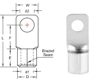 หางปลา2ชั้น ทรงเหลี่ยม NON-INSULATED SQUARE TONGUE TERMINALS