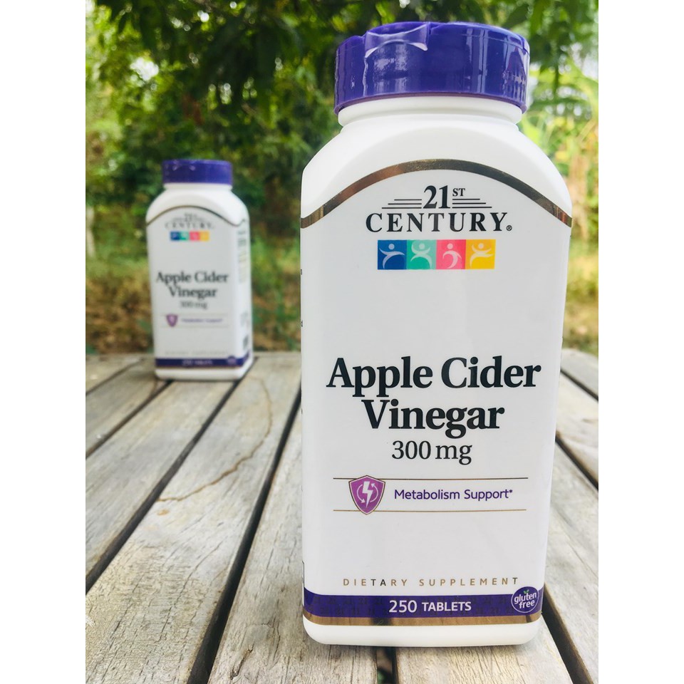 (21st Century) Apple Cider Vinegar 300 mg 250 Tablets น้ำส้มสายชูหมักจากผลแอปเปิ้ล แอปเปิ้ลไซเดอร์วีนิการ์ ช่วยระบบย่อยอาหาร เร่งเผาผลาญ ลดความอยากอาหาร