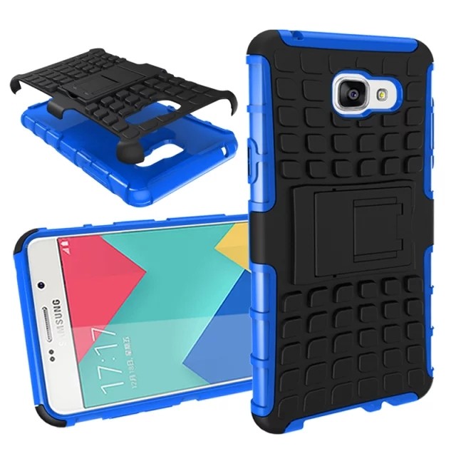 เคส Samsung Galaxy A5(2016) #เคสฝาหลังไฮบริด PC + TPU พร้อมขาตั้งในตัวสวยงามทันสมัย