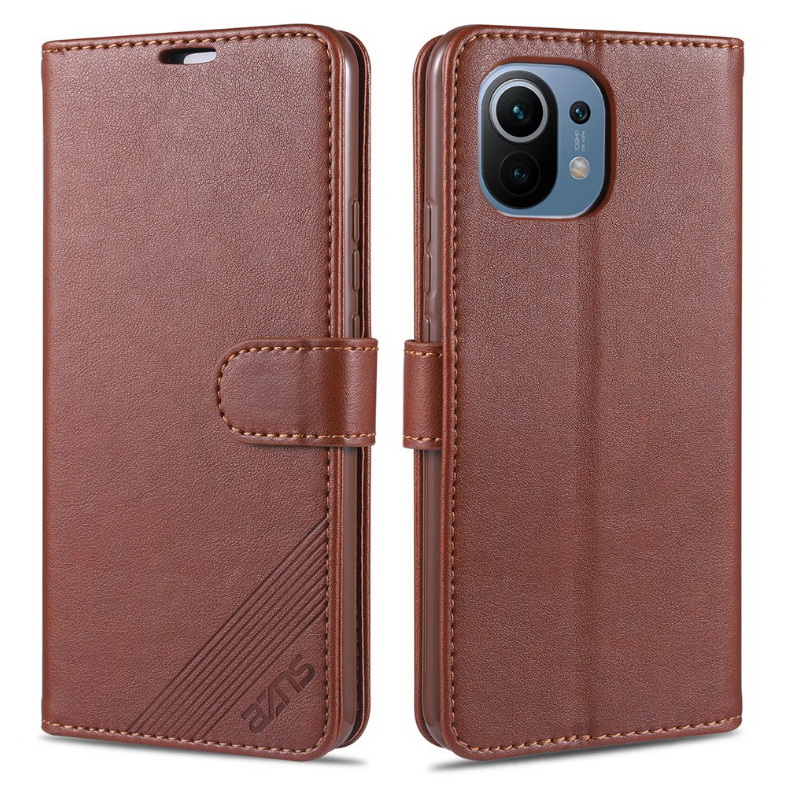 เคส Xiaomi Mi 11 #เคสฝาพับหนัง PU มีช่องใส่บัตร AZNS Wallet Leather Stand Phone Cover