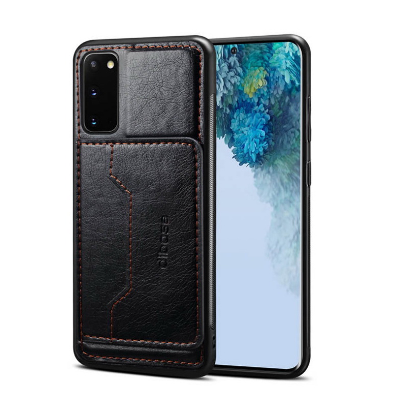 Case Samsung Galaxy S20 FE / S20 FE 5G #เคสฝาหลัง TPU เคลือบหนัง PU Crazy Horse Leather Coated PC + TPU Hybrid