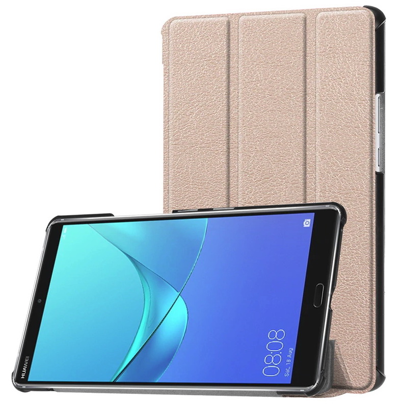 Case Huawei MediaPad M5 8.4 นิ้ว #เคสฝาพับหนัง PU แบบพับ 3 พับ Tri-fold Leather Folio Case