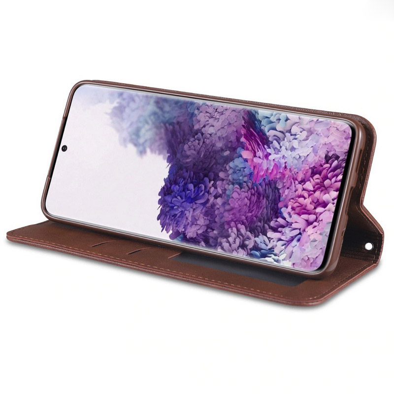 เคส Samsung Galaxy S20+ #เคสฝาพับ AZNS สไตล์ Retro หนัง PU มีช่องเสียบการ์ด