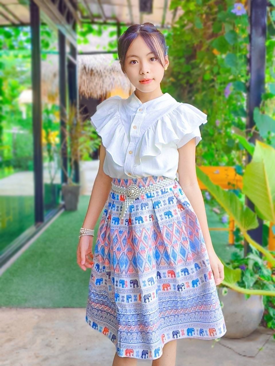 ชุดไทยประยุกต์เด็กหญิง เด็กโต9ถึง13ปี