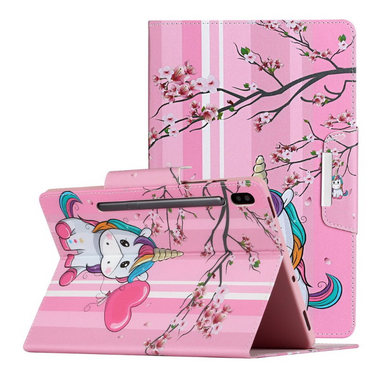 Case Samsung Galaxy Tab S6 T860 T865 #เคสฝาพับหนัง PU พิมพ์ลาย Pattern Printing PU Leather Flip