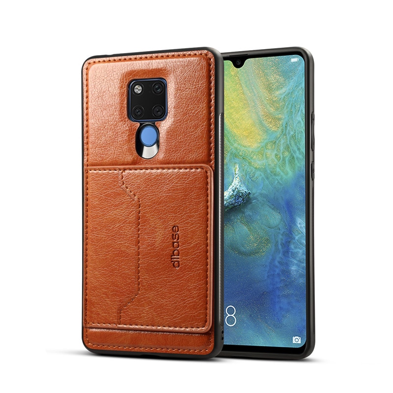 Case Huawei Mate 20 X #เคสฝาหลัง TPU เคลือบหนัง PU Crazy Horse Leather Coated PC + TPU Hybrid