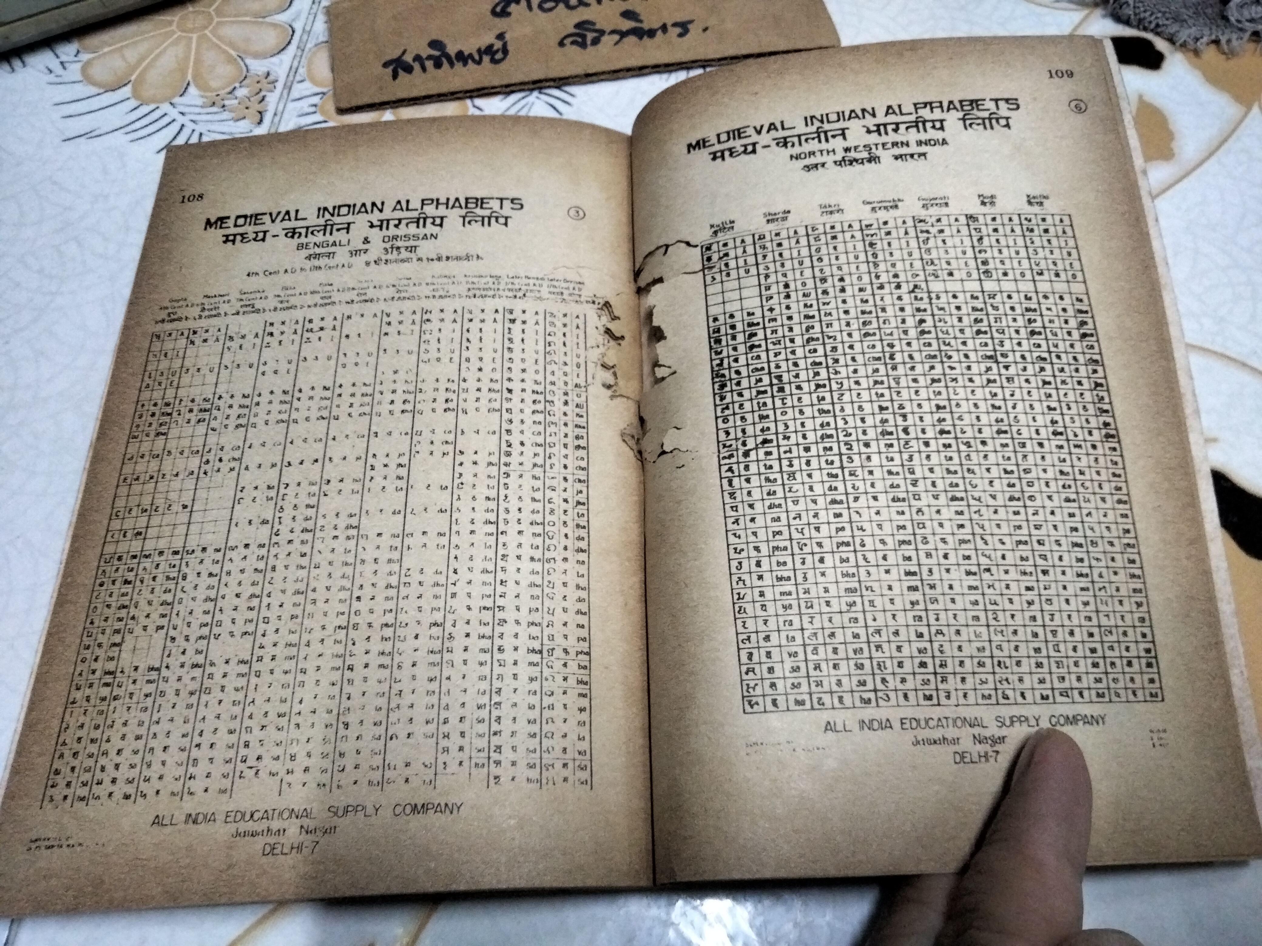 ตำราเรียนอักษรโบราณ โดย สวัสดิ์ วิเศษวงษ์ ปี 2524 ** 4 ใบหลังมีรอยมอดเจาะ **สินค้าหมด**