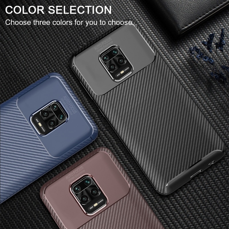 เคส Redmi Note 9 Pro/Redmi Note 9S #เคสฝาหลังนิ่ม Carbon Fiber Anti-drop TPU Protection