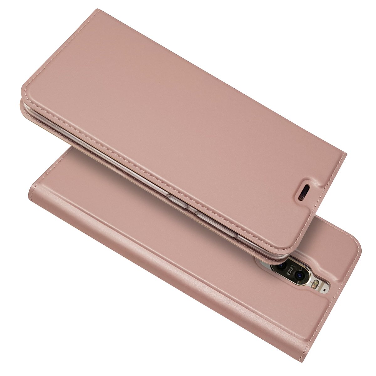 Case Huawei Mate 9 Pro #เคสฝาพับหนัง PU Magnetic Adsorption Stand Leather Card Holder
