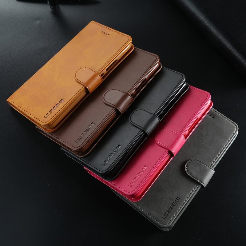 Case Samsung Galaxy Note 10 Plus #เคสฝาพับหนัง PU LC.IMEEKE คุณภาพดีสไตล์กระเป๋าสตางค์พร้อมช่องใส่การ์ด