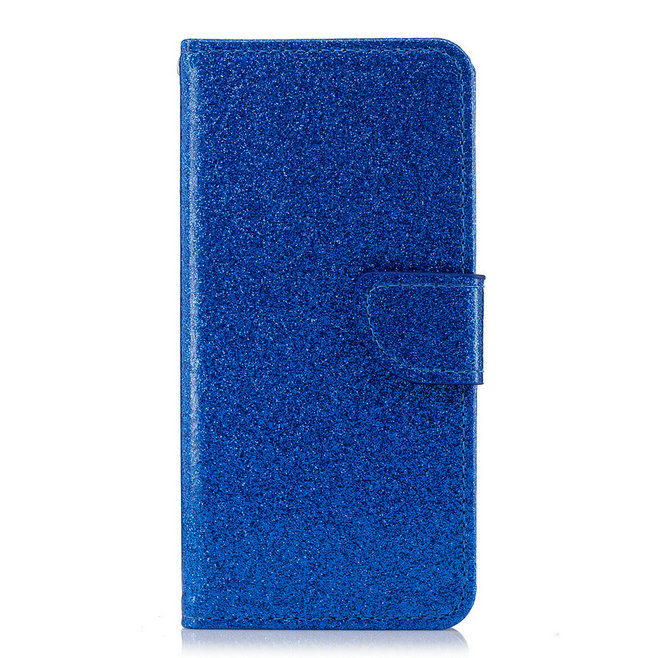 เคส Samsung Galaxy A8 + (2018) #เคสฝาพับ Flash Powder Leather Wallet Case