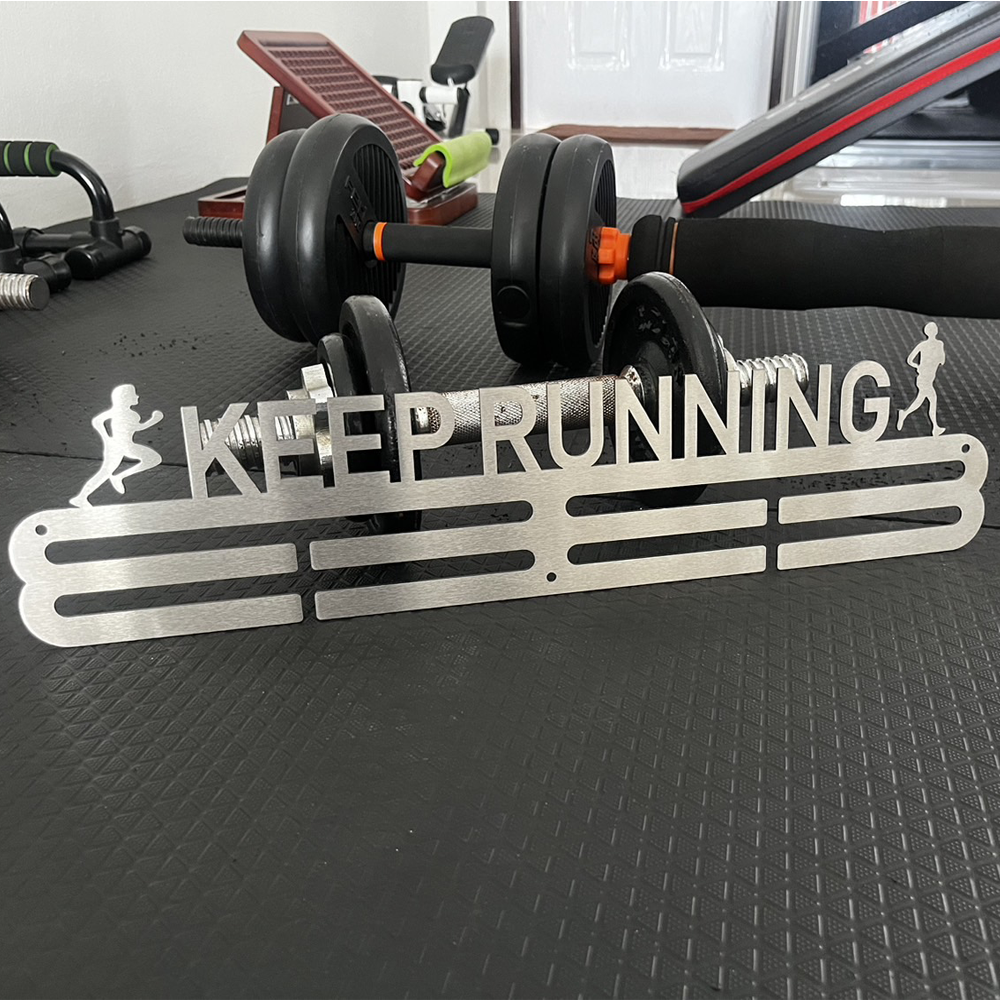 ที่แขวนเหรียญวิ่งมาราธอนสแตนเลส Stainless Steel แขวนเหรียญ เหรียญทอง นักวิ่ง มาราธอน (U04)