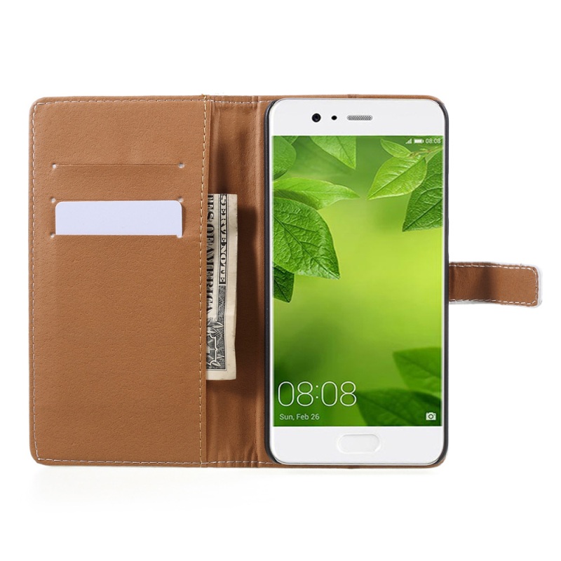 เคส Huawei P10 Plus เคสฝาพับ สไตล์กระเป๋าสตางค์พิมพ์ลายสวยงาม