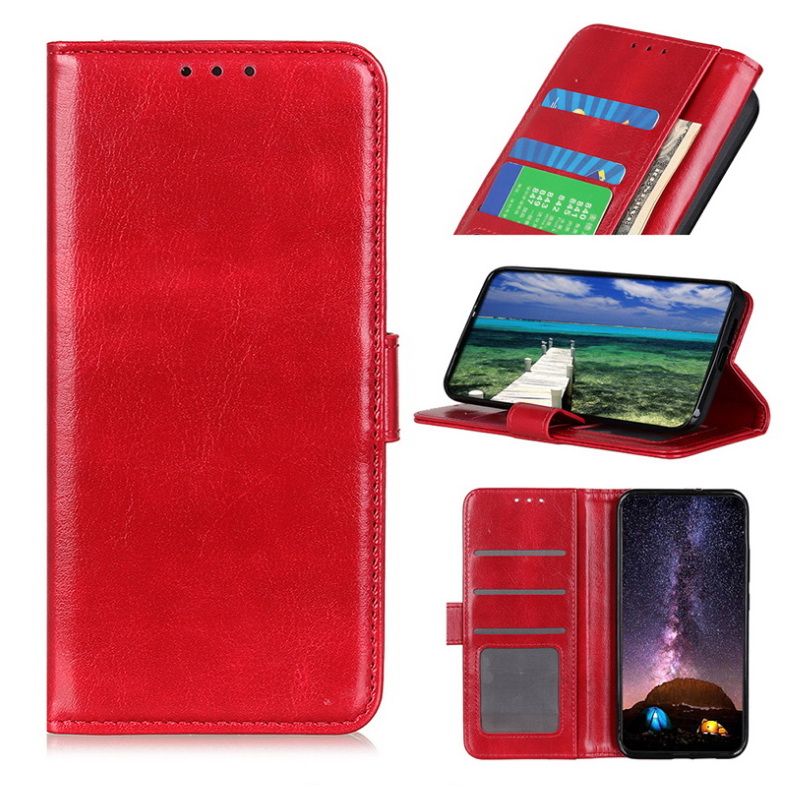 เคส Xiaomi Mi 11 #เคสฝาพับหนัง PU แบบกระเป๋าสตางค์ ผิวหนังม้า Crazy Horse PU Leather Wallet